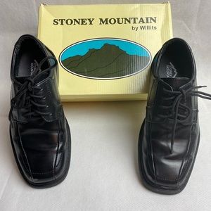 🕶Willits Yale Boys Black Lace Dress Shoes Sz.3 🕶